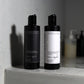 Meera Capsule Rebalancing Shampoo and Peptide Conditioning Cream — styled product shot of the duo bundle