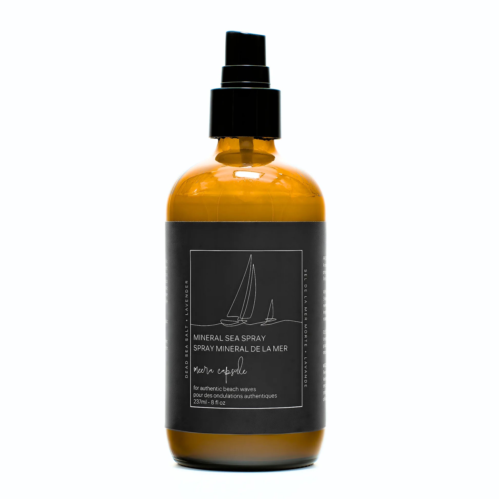 Mineral Sea Spray bottle — vegan paraben-free styling spray for natural beach texture, by Meera Capsule