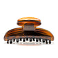 Luna 9 claw clip in Deep Amber — medium tortoise-tone cellulose acetate hair clip, made in France