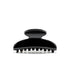 Luna 6 claw clip in Piano Black — small jet-black cellulose acetate hair clip, made in France