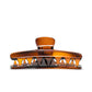 Bambi 8 Deep Amber claw clip detail — Meera Studio Line, handcrafted tortoise pattern