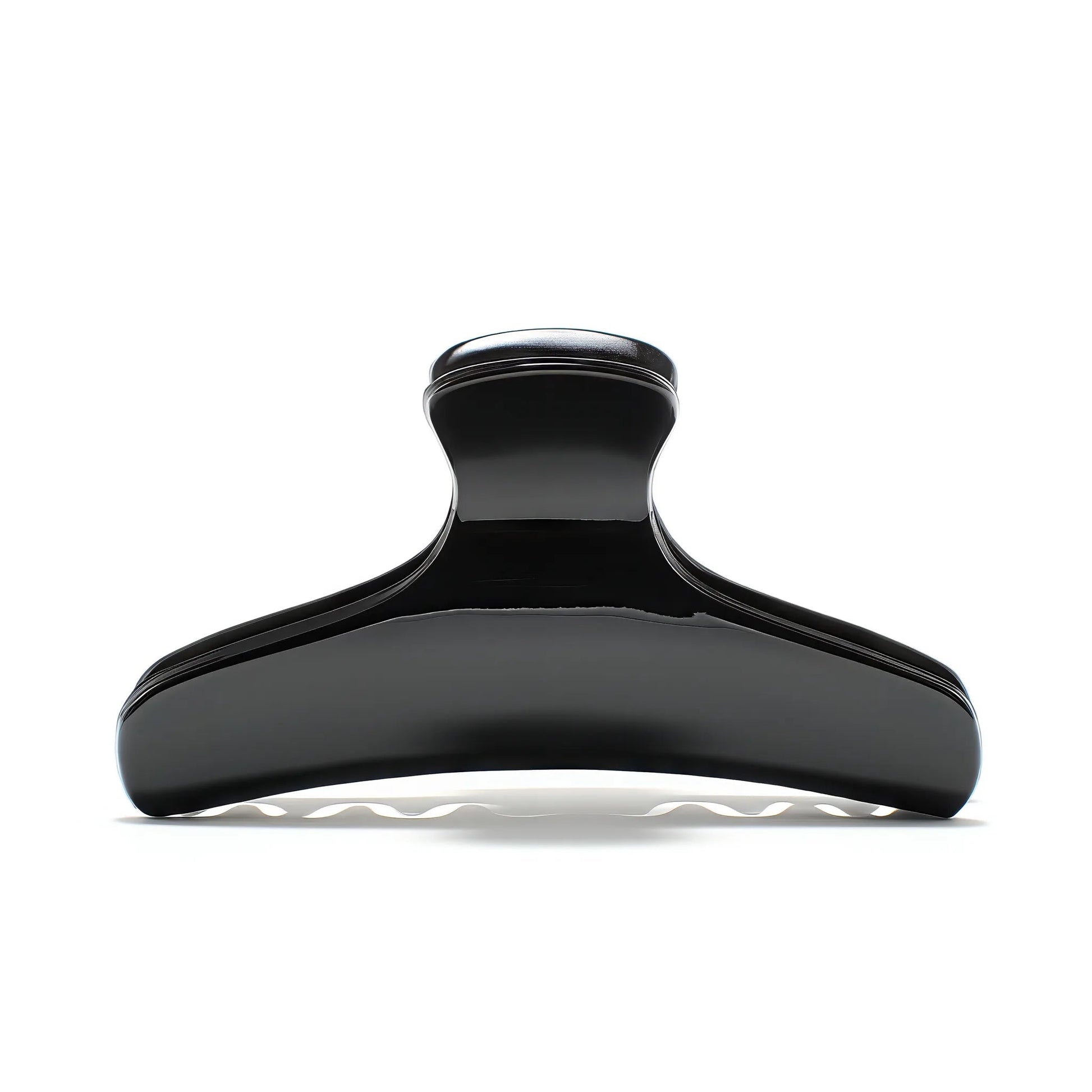Bambi 8 Piano Black claw clip alternate angle — premium French acetate for medium hair