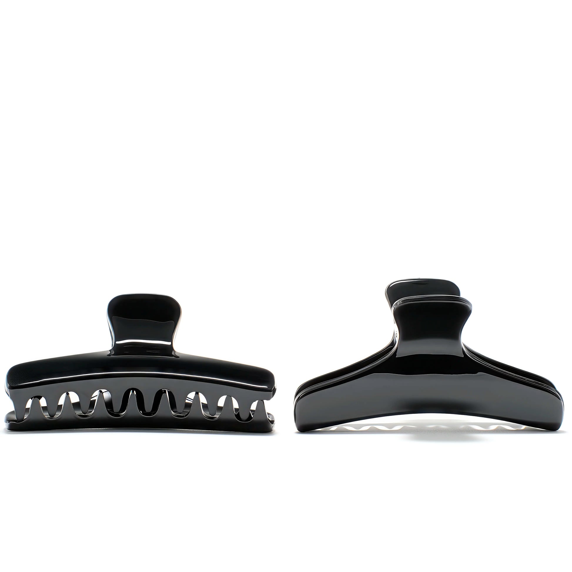 Bambi 5 (Pair) Piano Black alternate angle — petite French acetate clips for partial sections