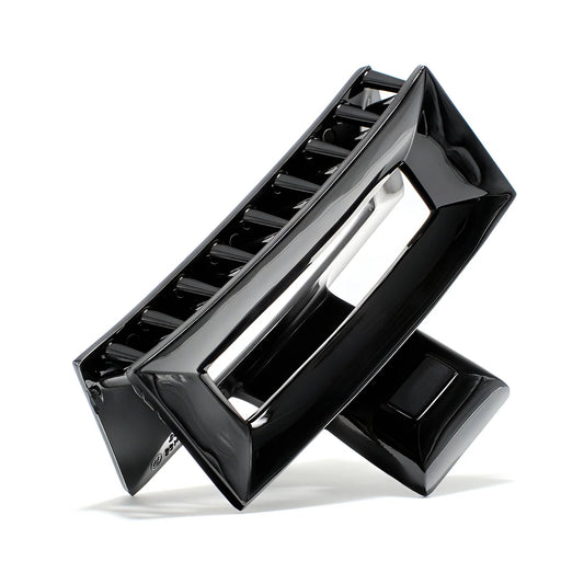 Frame 9 Piano Black claw clip alternate angle — premium French acetate, geometric Studio Line silhouette