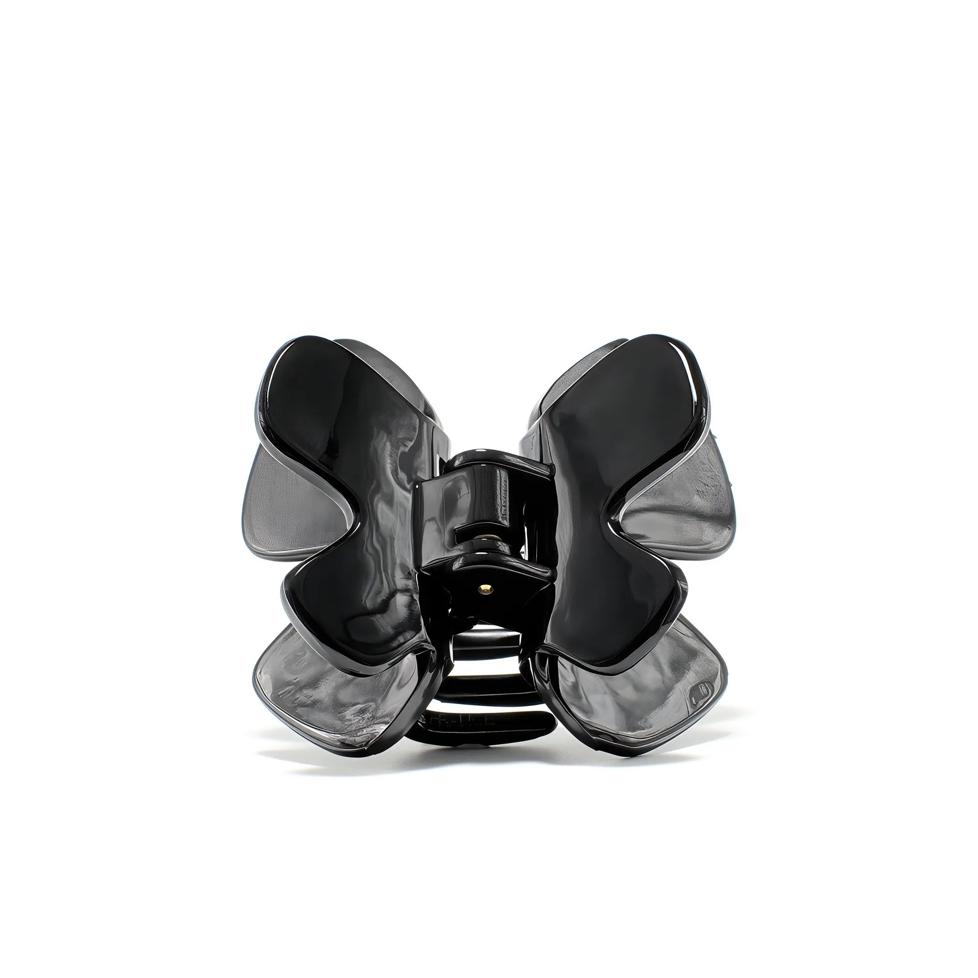 Phoebe 6 Piano Black claw clip alternate angle — premium French acetate, comfortable hold for fine hair